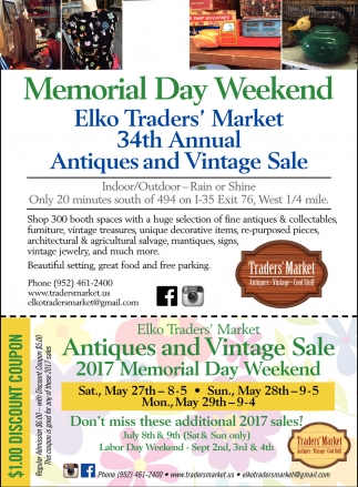 Memorial Day Weekend Elko Traders Market Antiques And Vintage