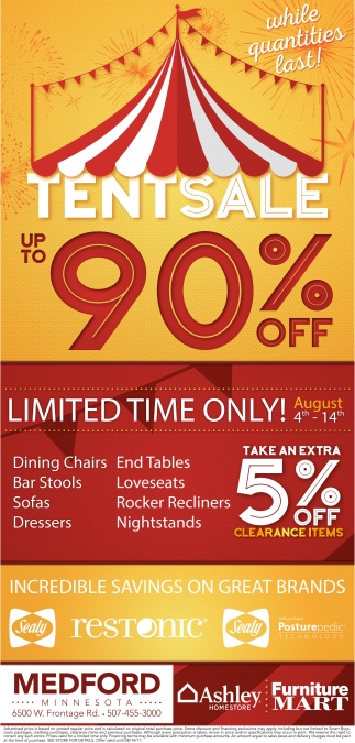 Tent Sale Up To 90 Off Furniture Mart
