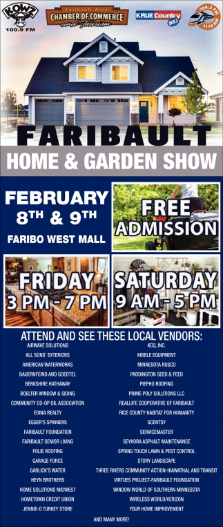 Home Garden Show Faribault Area Chamber Of Commerce Tourism
