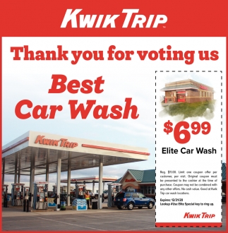 kwik trip car wash cost