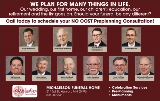 Funeral Services, Michaelson Funeral Home, Owatonna, MN
